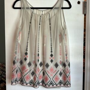 Sleeveless sheer top with Cami underneath